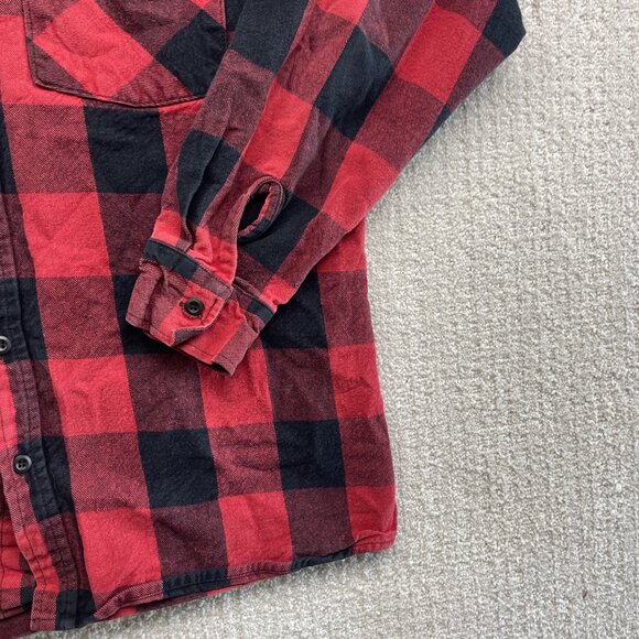 Big Bill Men Plaid Brawny Red Work Flannel Shirt Heavyweight Made In Canada Read - Picture 5 of 14